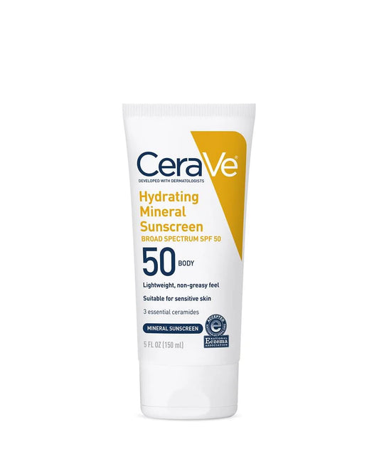 CeraVe Hydrating 100% Mineral Sunscreen Body Lotion - SPF 50