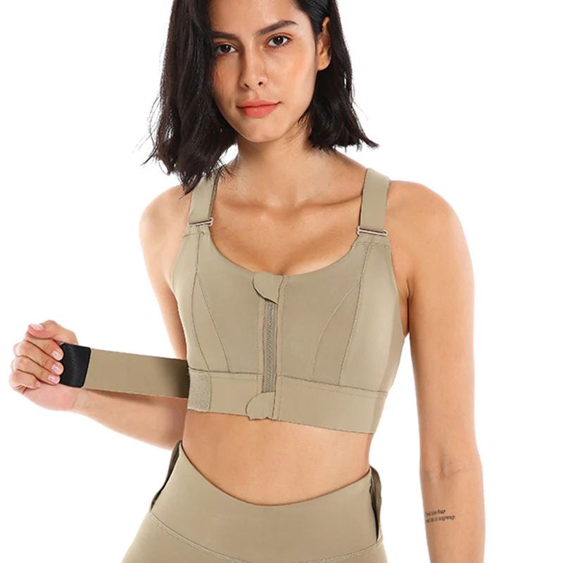 Front Zipper Sports Casual or Gym Bra