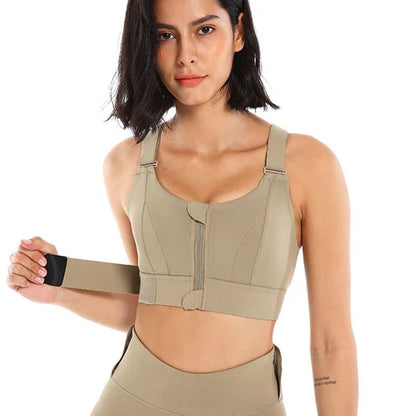 Front Zipper Sports Casual or Gym Bra