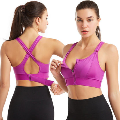 Front Zipper Sports Casual or Gym Bra