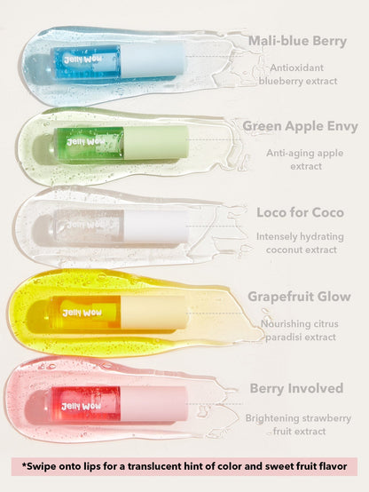 SHEGLAM Jelly Wow Hydrating Non-Sticky Lip Oil Moisturizing Plumping Lip Gloss (Pack of 5 )