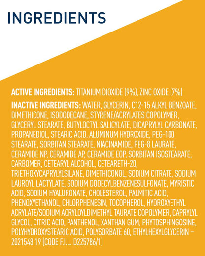 CeraVe Hydrating 100% Mineral Sunscreen Body Lotion - SPF 50